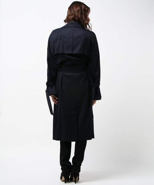 STUDIOUS（ステュディオス）の「【STUDIOUS】クラウンボリュ-ムトレンチ（ダウンジャケット/コート・レディース・マルチ/ベージュ/ネイビー・0/1）」の5枚目の写真