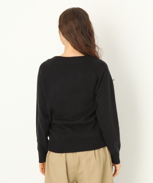 niko and...（ニコアンド）の「オリジナルロゴプルオーバーニット（ニット/セーター・レディース・ブラック/グレー・MEDIUM/LARGE）」の9枚目の写真
