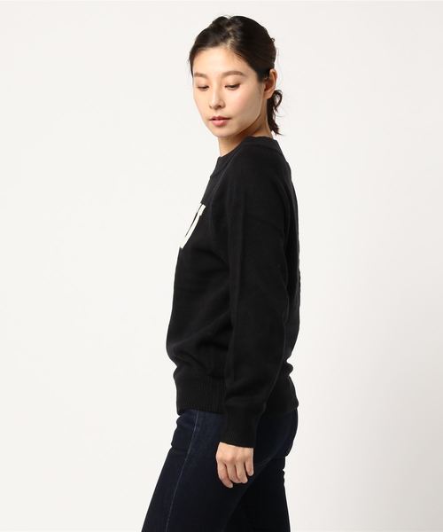 niko and...（ニコアンド）の「オリジナルロゴプルオーバーニット（ニット/セーター・レディース・ブラック/グレー・MEDIUM/LARGE）」の3枚目の写真