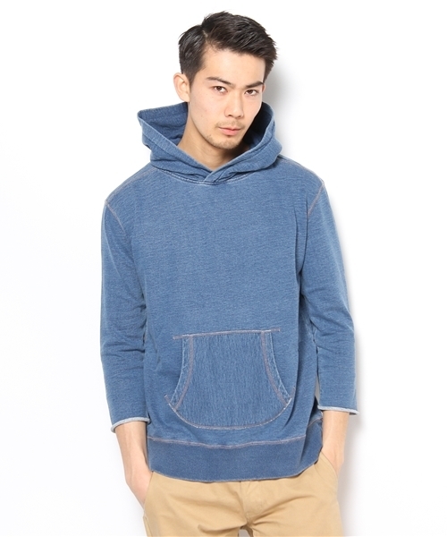 CIAOPANIC（チャオパニック）の「【indigos】INDIGO8分プルパーカ（パーカー・メンズ・ブルー/ネイビー・MEDIUM/LARGE）」の2枚目の写真