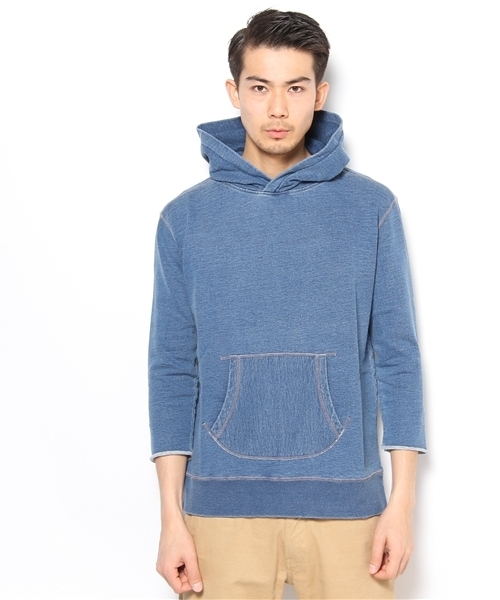 CIAOPANIC（チャオパニック）の「【indigos】INDIGO8分プルパーカ（パーカー・メンズ・ブルー/ネイビー・MEDIUM/LARGE）」の8枚目の写真