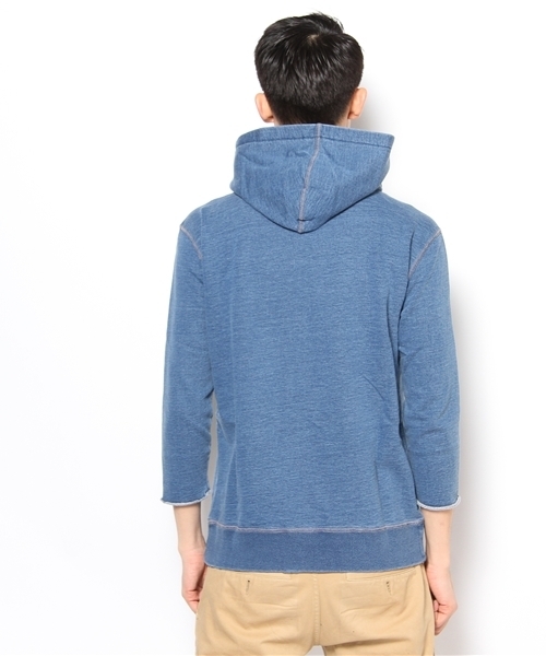 CIAOPANIC（チャオパニック）の「【indigos】INDIGO8分プルパーカ（パーカー・メンズ・ブルー/ネイビー・MEDIUM/LARGE）」の7枚目の写真