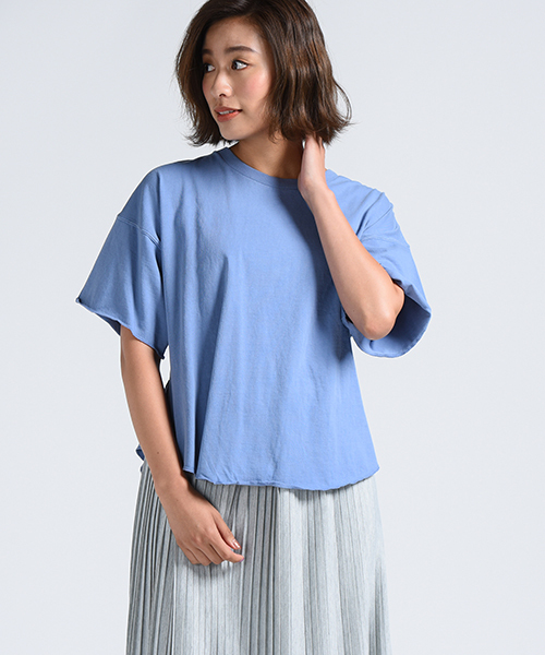 LIPSTAR（リップスター）の「ピグメント加工バックリボンカットソー（Tシャツ/カットソー・レディース・オフホワイト/ブラック/ブルー/グリーン系その他2・M）」の8枚目の写真