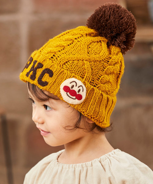 ANPANMAN KIDS COLLECTION(アンパンマンキッズコレクション)の「さがらケーブルニットキャップ(ニットキャップ/ビーニー・キッズ・オフホワイト/ネイビー/マスタード/ピンク/レッド・S/M)」の4枚目の写真