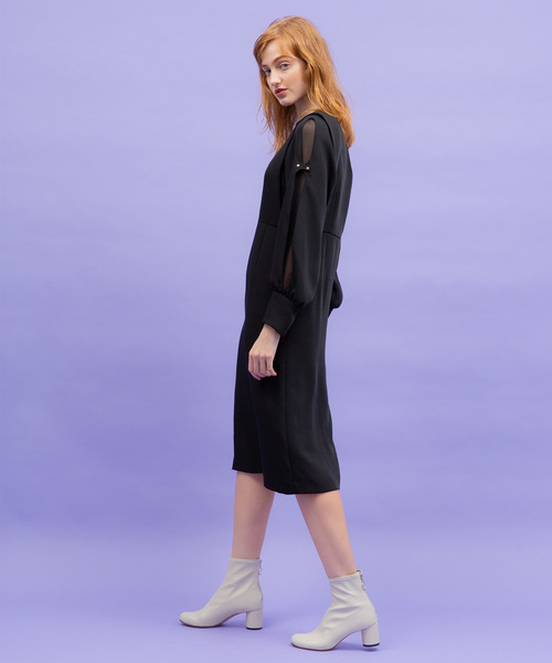 UNITED TOKYO(ユナイテッドトウキョウ)の「スプリットスリーブワンピース(ワンピース・レディース・ブラック/パープル・1)」の11枚目の写真