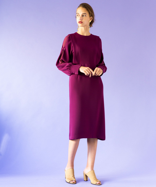 UNITED TOKYO(ユナイテッドトウキョウ)の「スプリットスリーブワンピース(ワンピース・レディース・ブラック/パープル・1)」の13枚目の写真