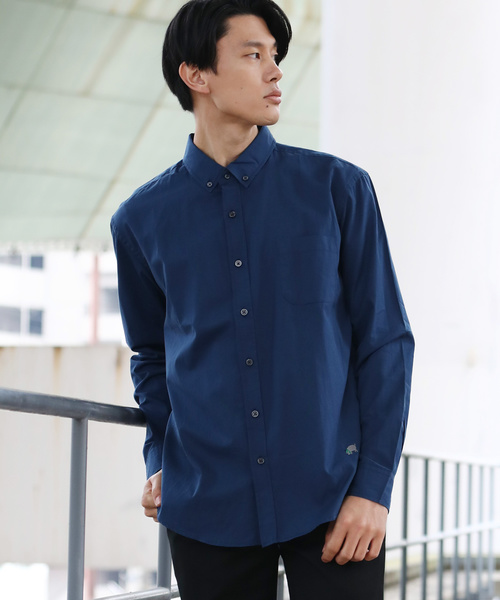 Ressaca(レサーカ)の「ブロードボタンダウンシャツ(シャツ/ブラウス・メンズ・ホワイト/ブラック/ネイビー/ブルー/ブラック×ホワイト/ブラック系その他/ブラウン系その他/グリーン系その他/ブルー系その他/ホワイト×ネイビー/ブルー系その他2・S/M/L/XL)」の2枚目の写真