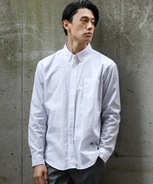 Ressaca(レサーカ)の「ブロードボタンダウンシャツ(シャツ/ブラウス・メンズ・ホワイト/ブラック/ネイビー/ブルー/ブラック×ホワイト/ブラック系その他/ブラウン系その他/グリーン系その他/ブルー系その他/ホワイト×ネイビー/ブルー系その他2・S/M/L/XL)」の3枚目の写真