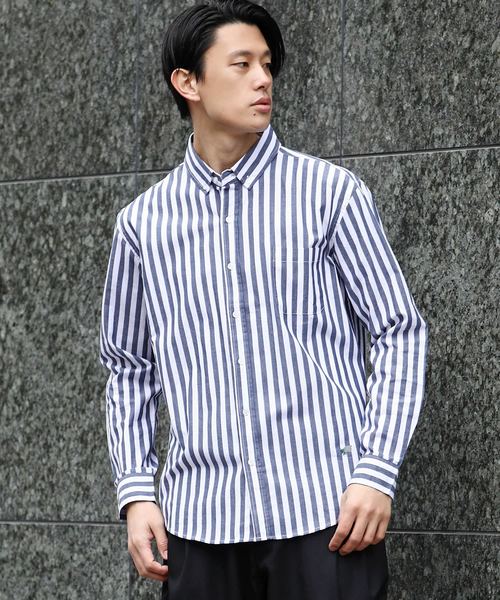 Ressaca(レサーカ)の「ブロードボタンダウンシャツ(シャツ/ブラウス・メンズ・ホワイト/ブラック/ネイビー/ブルー/ブラック×ホワイト/ブラック系その他/ブラウン系その他/グリーン系その他/ブルー系その他/ホワイト×ネイビー/ブルー系その他2・S/M/L/XL)」の4枚目の写真