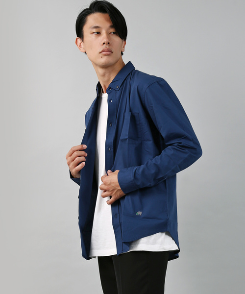 Ressaca(レサーカ)の「ブロードボタンダウンシャツ(シャツ/ブラウス・メンズ・ホワイト/ブラック/ネイビー/ブルー/ブラック×ホワイト/ブラック系その他/ブラウン系その他/グリーン系その他/ブルー系その他/ホワイト×ネイビー/ブルー系その他2・S/M/L/XL)」の16枚目の写真