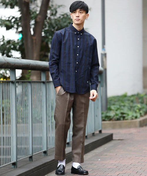 Ressaca(レサーカ)の「ブロードボタンダウンシャツ(シャツ/ブラウス・メンズ・ホワイト/ブラック/ネイビー/ブルー/ブラック×ホワイト/ブラック系その他/ブラウン系その他/グリーン系その他/ブルー系その他/ホワイト×ネイビー/ブルー系その他2・S/M/L/XL)」の20枚目の写真