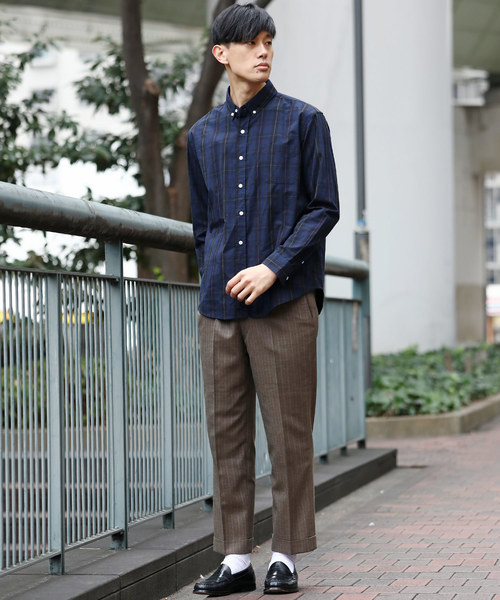 Ressaca(レサーカ)の「ブロードボタンダウンシャツ(シャツ/ブラウス・メンズ・ホワイト/ブラック/ネイビー/ブルー/ブラック×ホワイト/ブラック系その他/ブラウン系その他/グリーン系その他/ブルー系その他/ホワイト×ネイビー/ブルー系その他2・S/M/L/XL)」の21枚目の写真