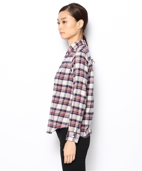 laule'a sunny side store(ラウレアサニーサイドストア)の「チェックネルシャツ(シャツ/ブラウス・レディース・イエロー/レッド/ネイビー/ダークブラウン・FREE)」の6枚目の写真