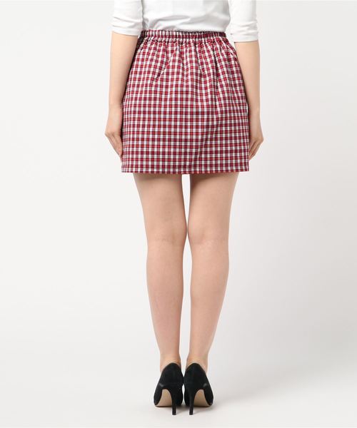 WEGO（ウィゴー）の「WEGO/ボタンチェックミニスカパン（スカート・レディース・ベージュ系その他2/イエロー系その他3/グリーン系その他2/レッド系その他2・FREE）」の6枚目の写真