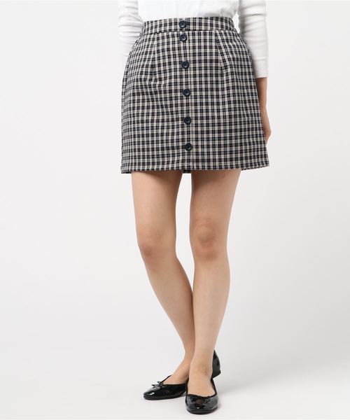 WEGO（ウィゴー）の「WEGO/ボタンチェックミニスカパン（スカート・レディース・ベージュ系その他2/イエロー系その他3/グリーン系その他2/レッド系その他2・FREE）」の10枚目の写真