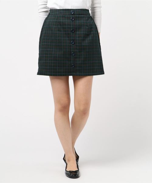 WEGO（ウィゴー）の「WEGO/ボタンチェックミニスカパン（スカート・レディース・ベージュ系その他2/イエロー系その他3/グリーン系その他2/レッド系その他2・FREE）」の11枚目の写真