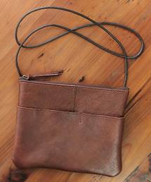 ZARIO-grandee-（ザリオ）の「ソフトシュリンクレザーシンプルサコッシュ（ショルダーバッグ）」