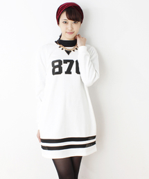 WEGO | WEGO/メッシュラインスウェットワンピース(ワンピース)