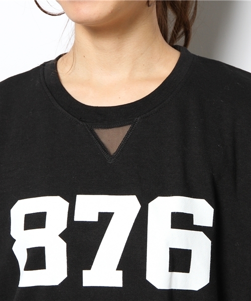 WEGO（ウィゴー）の「WEGO/メッシュラインスウェットワンピース（ワンピース・レディース・オフホワイト/ブラック/ブルー・FREE）」の7枚目の写真