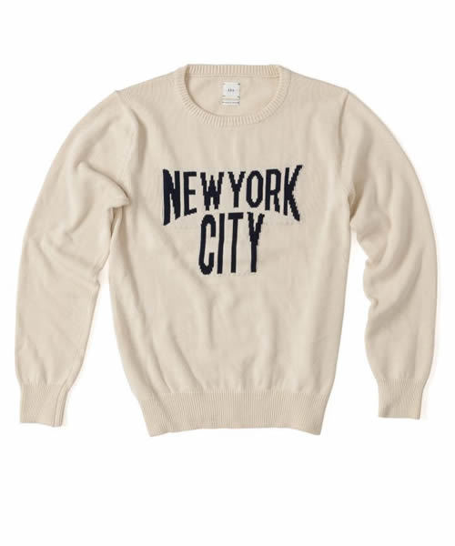 SEA（シー）の「NEWYORK CITY コットンニット（ニット/セーター・レディース・ホワイト/ネイビー・FREE）」の3枚目の写真