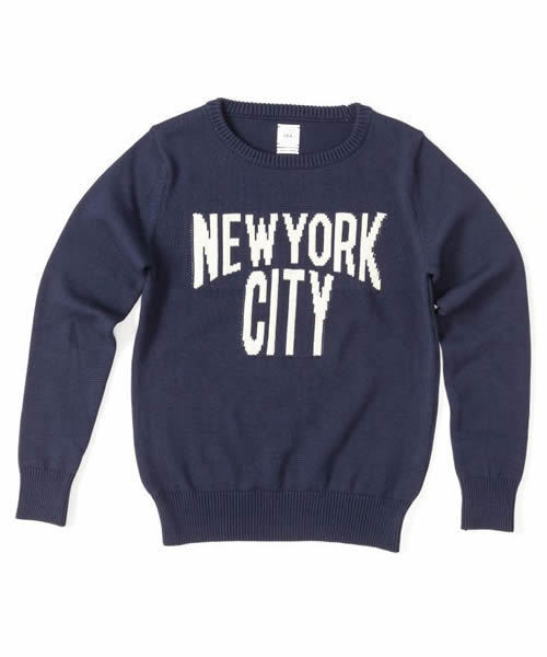 SEA（シー）の「NEWYORK CITY コットンニット（ニット/セーター・レディース・ホワイト/ネイビー・FREE）」の4枚目の写真