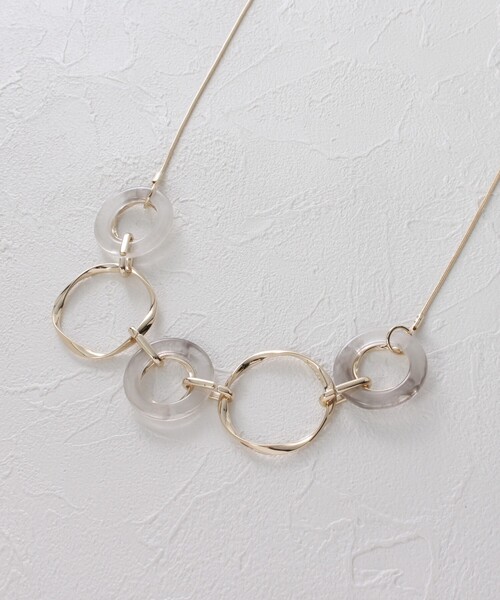 Its Demo イッツデモ のファッション アクセサリー セール ネックレス アクリルリングネックレス ネックレス