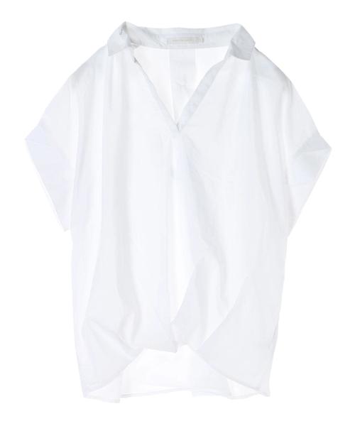 AMERICAN HOLIC（アメリカンホリック）の「チューリップ袖スキッパー裾タックブラウス＊（シャツ/ブラウス・レディース・ネイビー/オフホワイト/その他5/ストライプ/チェック/ブルー系その他7・M/L）」の7枚目の写真