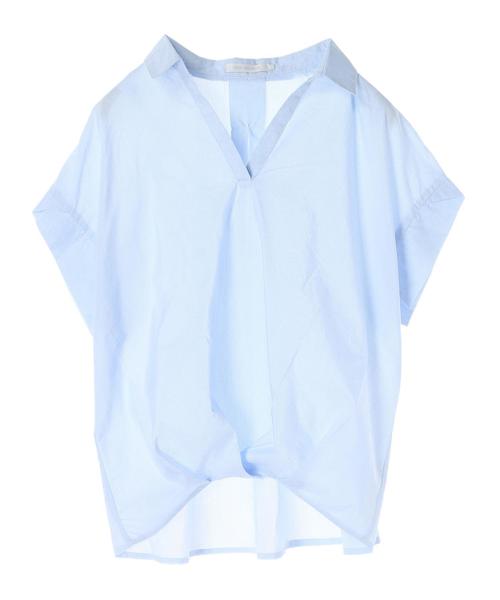 AMERICAN HOLIC（アメリカンホリック）の「チューリップ袖スキッパー裾タックブラウス＊（シャツ/ブラウス・レディース・ネイビー/オフホワイト/その他5/ストライプ/チェック/ブルー系その他7・M/L）」の17枚目の写真