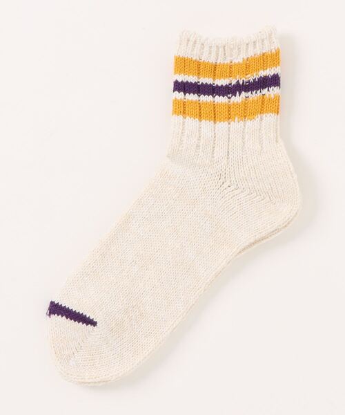 ANONYMOUSISM(アノニマスイズム)の「【ANONYMOUSISM】3ラインスラブ/クォーター丈ソックス/アノニマスイズム(ソックス/靴下・メンズ・ネイビー/オフホワイト/モスグリーン/ブラウン/グレー/ベージュ/ライトグレー/ブラウン系その他/ネイビー系/ホワイト系その他/オートミール/アイボリー・25cm~27cm/23cm~25cm)」の10枚目の写真