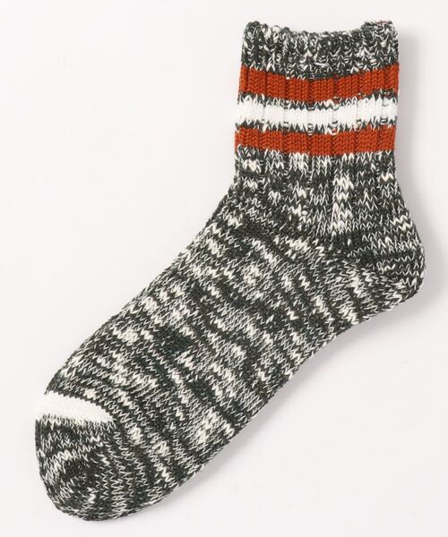 ANONYMOUSISM(アノニマスイズム)の「【ANONYMOUSISM】3ラインスラブ/クォーター丈ソックス/アノニマスイズム(ソックス/靴下・メンズ・ネイビー/オフホワイト/モスグリーン/ブラウン/グレー/ベージュ/ライトグレー/ブラウン系その他/ネイビー系/ホワイト系その他/オートミール/アイボリー・25cm~27cm/23cm~25cm)」の11枚目の写真