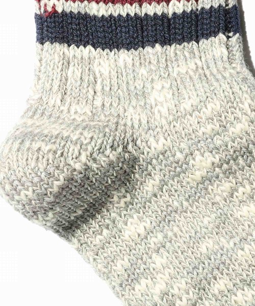 ANONYMOUSISM(アノニマスイズム)の「【ANONYMOUSISM】3ラインスラブ/クォーター丈ソックス/アノニマスイズム(ソックス/靴下・メンズ・ネイビー/オフホワイト/モスグリーン/ブラウン/グレー/ベージュ/ライトグレー/ブラウン系その他/ネイビー系/ホワイト系その他/オートミール/アイボリー・25cm~27cm/23cm~25cm)」の20枚目の写真