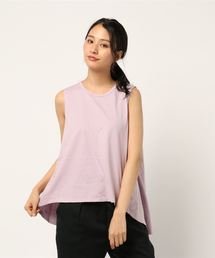 AMERICAN HOLIC | バックフレアノースリーブカットプルオーバー(Tシャツ/カットソー)