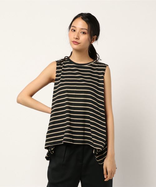 AMERICAN HOLIC（アメリカンホリック）の「バックフレアノースリーブカットプルオーバー（Tシャツ/カットソー・レディース・オフホワイト/その他7/ラベンダー/ネイビー・FREE）」の4枚目の写真