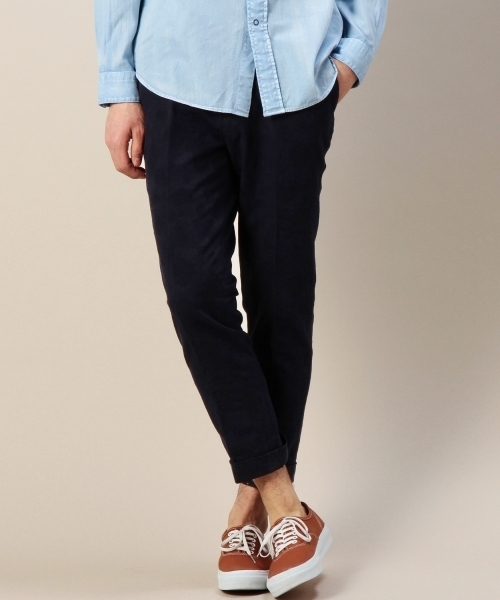 BEAUTY&YOUTH UNITED ARROWS（ビューティーアンドユースユナイテッドアローズ）の「BY オーバーダイ ジャカード ノープリーツ アンクルパンツ◆（その他パンツ・メンズ・ネイビー/オリーブ・X-LARGE/LARGE/SMALL/MEDIUM）」の2枚目の写真