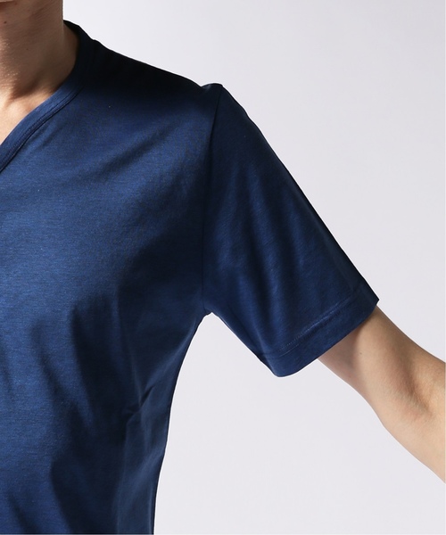 EDIFICE（エディフィス）の「CITA / チータ ヘンリーネックTシャツ（Tシャツ/カットソー・メンズ・ブルー系その他/グレー/カーキ・44/46/48/50）」の13枚目の写真