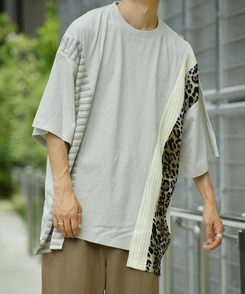 kutir(クティール)の「切り替えビッグTシャツ(Tシャツ/カットソー・メンズ・ホワイト/ベージュ・LARGE/MEDIUM)」の5枚目の写真