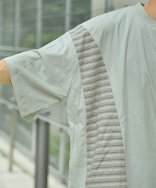 kutir(クティール)の「切り替えビッグTシャツ(Tシャツ/カットソー・メンズ・ホワイト/ベージュ・LARGE/MEDIUM)」の9枚目の写真