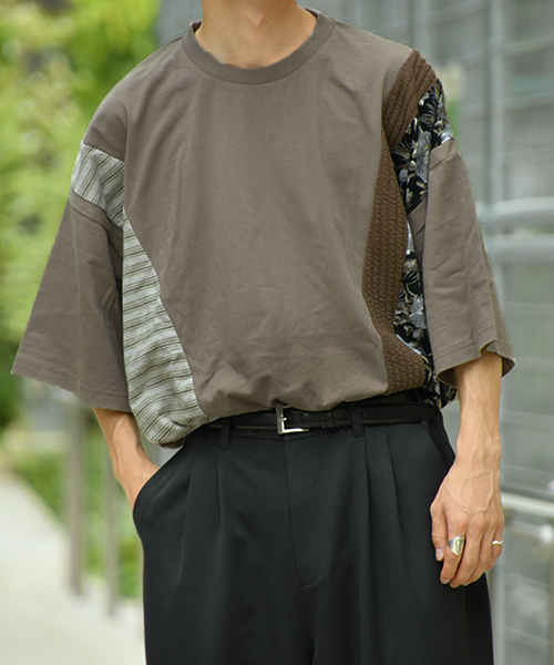 kutir(クティール)の「切り替えビッグTシャツ(Tシャツ/カットソー・メンズ・ホワイト/ベージュ・LARGE/MEDIUM)」の13枚目の写真