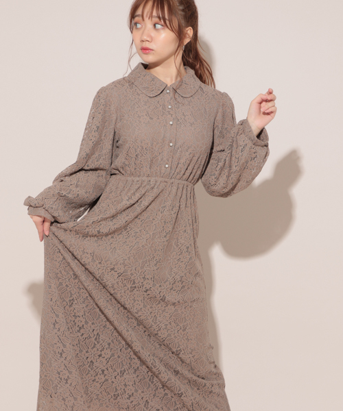 apres jour（アプレジュール）の「レースワンピース【ZOZOTOWN限定アイテム】（ワンピース・レディース・ブラック/モカ・フリー）」の2枚目の写真