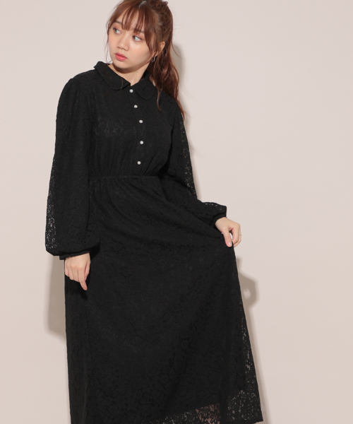 apres jour（アプレジュール）の「レースワンピース【ZOZOTOWN限定アイテム】（ワンピース・レディース・ブラック/モカ・フリー）」の12枚目の写真