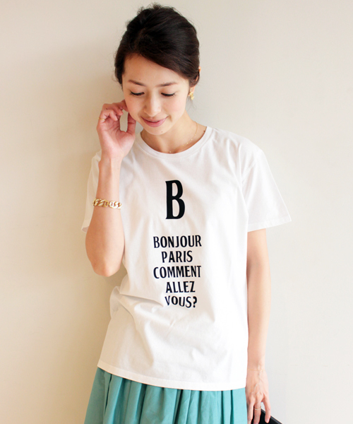 BEAUTY&YOUTH UNITED ARROWS（ビューティーアンドユースユナイテッドアローズ）の「BYMC SLIC SLIC 別注プリントTEE　◆（Tシャツ/カットソー・レディース・ホワイト/ライトピンク/ネイビー・フリー）」の2枚目の写真