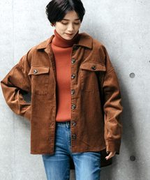 ビッグシルエットコーデュロイCPOシャツジャケット