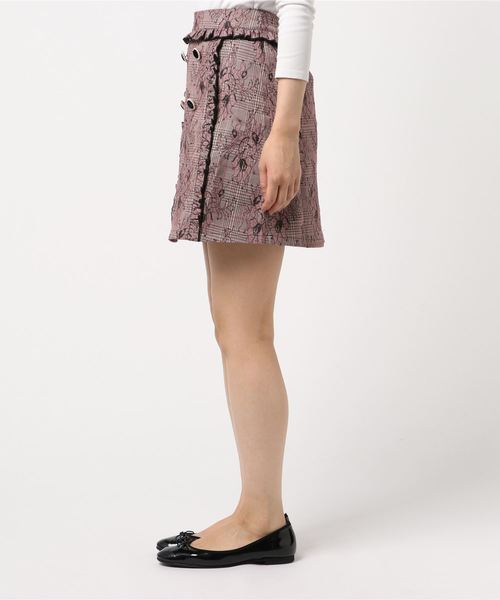 ROJITA(ロジータ)の「チェック×レースボンディング台形SK(スカート・レディース・ブラック/ピンク/アイボリー・FREE)」の18枚目の写真