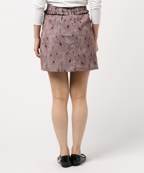 ROJITA(ロジータ)の「チェック×レースボンディング台形SK(スカート・レディース・ブラック/ピンク/アイボリー・FREE)」の10枚目の写真