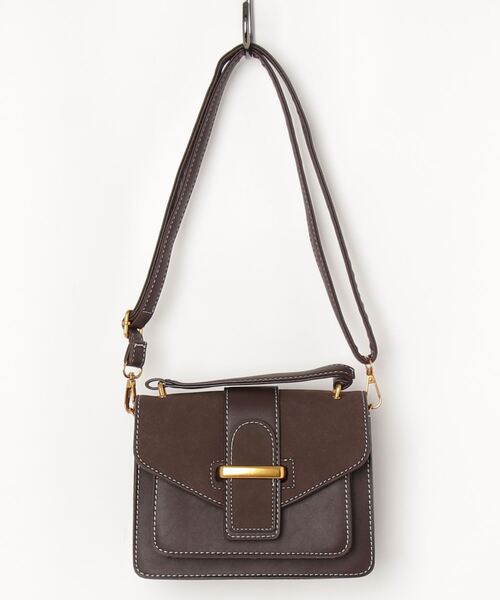 TABI PAL（タビパル）の「【TABI PAL】スエード切替 2WAYショルダーバッグ ハンドバッグ（ショルダーバッグ・レディース・ブラック/ベージュ/ブラウン/グリーン/ブラック系その他/キャメル/イエロー系その他/ワイン・FREE）」の4枚目の写真