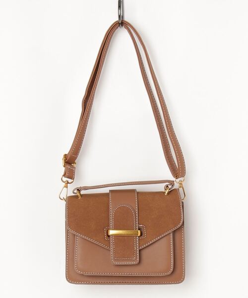 TABI PAL（タビパル）の「【TABI PAL】スエード切替 2WAYショルダーバッグ ハンドバッグ（ショルダーバッグ・レディース・ブラック/ベージュ/ブラウン/グリーン/ブラック系その他/キャメル/イエロー系その他/ワイン・FREE）」の10枚目の写真