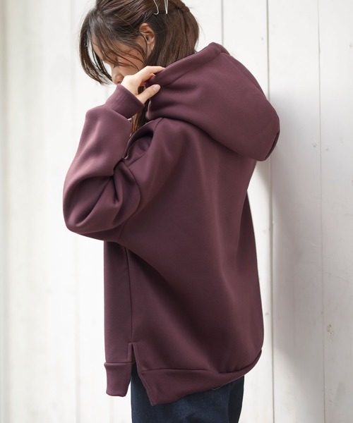 Girly Doll(ガーリードール)の「裏起毛パーカー(パーカー・レディース・ブラック/ブラウン/アイボリー/モカ/オフホワイト/ベージュ/ダークブラウン・FREE)」の7枚目の写真