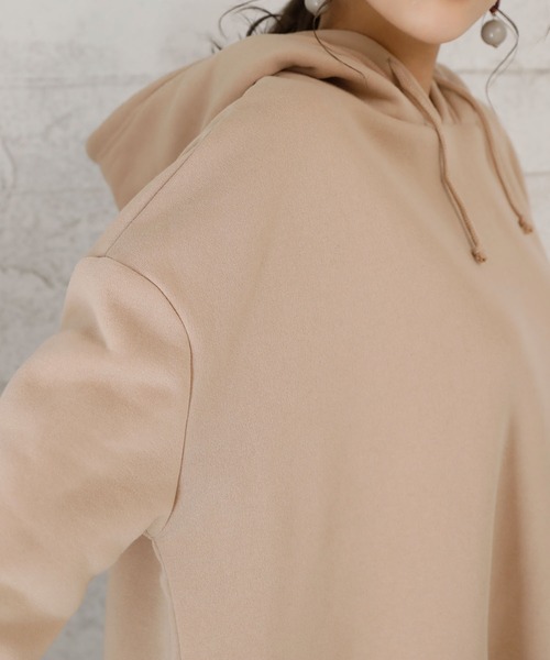 Girly Doll(ガーリードール)の「裏起毛パーカー(パーカー・レディース・ブラック/ブラウン/アイボリー/モカ/オフホワイト/ベージュ/ダークブラウン・FREE)」の21枚目の写真