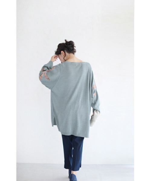 cawaii（カワイイ）の「魅せる体型カバー服。メープルレースニットトップス（ニット/セーター・レディース・ピンク/ブラック/ブルー/ブラウン・FREE）」の9枚目の写真