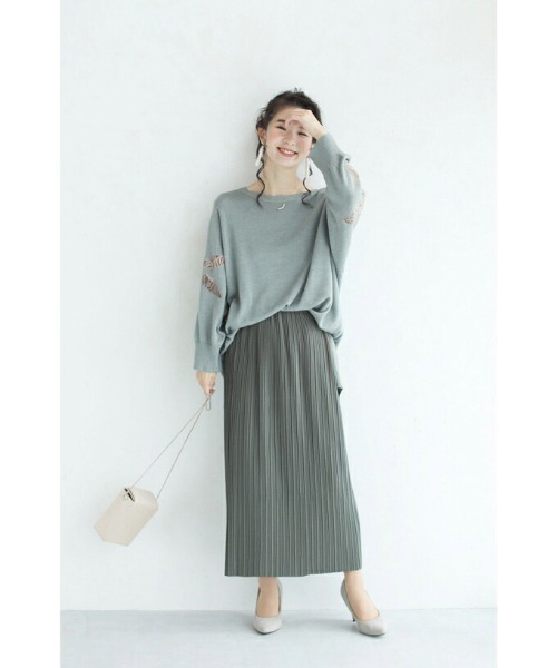 cawaii（カワイイ）の「魅せる体型カバー服。メープルレースニットトップス（ニット/セーター・レディース・ピンク/ブラック/ブルー/ブラウン・FREE）」の18枚目の写真